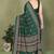 green printed, blocked printed daily wear chiffon, georgette saree with blouse