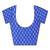 blue blocked printed daily wear chiffon georgette saree with blouse