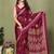 pink blocked printed daily wear chiffon georgette saree with blouse