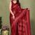 maroon printed, blocked printed daily wear chiffon, georgette saree with blouse