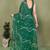 green printed striped leheria chiffon, georgette saree with blouse 