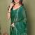 green printed striped leheria chiffon, georgette saree with blouse 