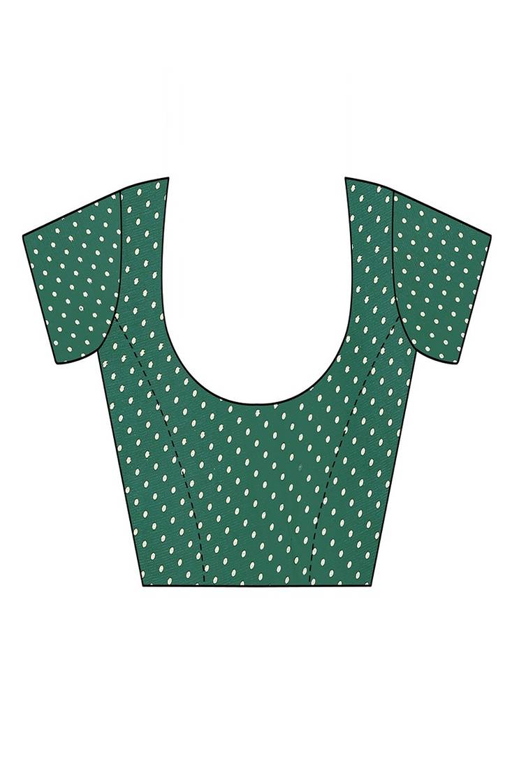 green printed striped leheria chiffon, georgette saree with blouse 