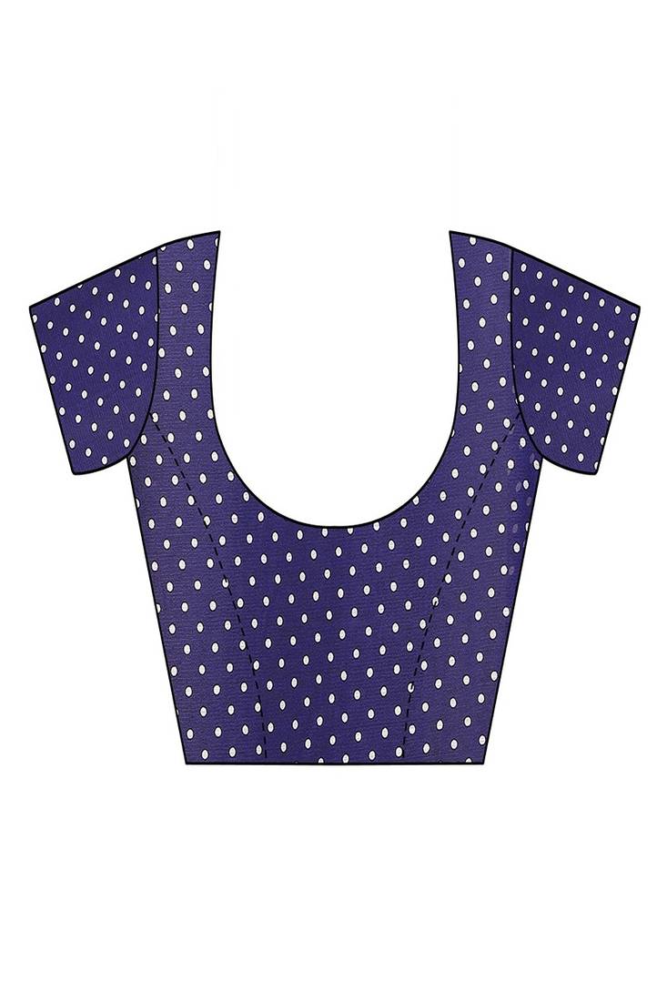 light_navy_blue printed striped leheria chiffon, georgette saree with blouse 