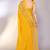 yellow printed bandhani chiffon self design saree with blouse 