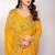 yellow printed bandhani chiffon self design saree with blouse 