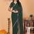 green wedding party & festive georgette embellished saree with blouse