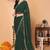 green wedding party & festive georgette embellished saree with blouse