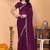 wine wedding party & festive georgette embellished saree with blouse
