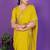yellow wedding party & festive georgette embellished saree with blouse