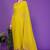 yellow wedding party & festive georgette embellished saree with blouse