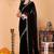 black wedding party & festive georgette embellished saree with blouse