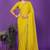 yellow wedding party & festive georgette embellished saree with blouse