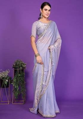 light_teal wedding party & festive tissue embellished saree with blouse 1