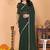 green wedding party & festive georgette embroidered saree with blouse