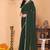 green wedding party & festive georgette embroidered saree with blouse