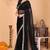 black wedding party & festive organzatemple border saree with blouse