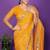 gold wedding party & festive organzatemple border saree with blouse