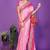 pink wedding party & festive art silk embroidered saree with blouse