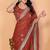 mauve wedding party & festive art silk embroidered saree with blouse