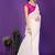 white wedding party & festive georgette solid/plain saree with blouse
