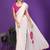 white wedding party & festive georgette solid/plain saree with blouse