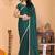 green wedding party & festive art silk embellished saree with blouse