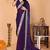 purple wedding party & festive art silk embellished saree with blouse