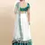 GREEN and WHITE ZARI satin silk Sequin EMBROIDERed LEHENGA CHOLI WITH BLOUSE