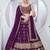 WINE sequin work GEORGETTE LEHENGA CHOLI WITH BLOUSE