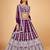 WINE  CHINON SILK LUCKNOVI LEHENGA CHOLI WITH CORDING and  SEQUins work