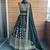 DARK GREEN SEQUin EMBROIDERed GEORGETTE LEHENGA WITH BLOUSE