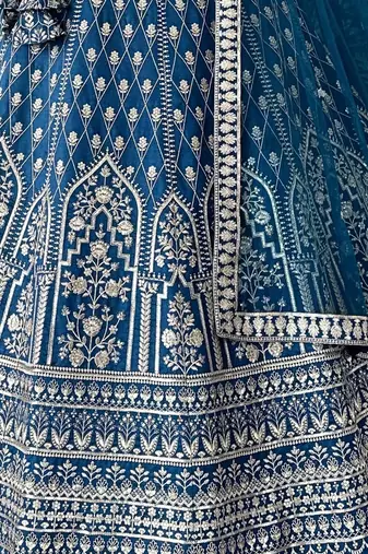 STUNNING NAVY ZARI SEQUin work GEORGETTE LEHENGA WITH BLOUSE