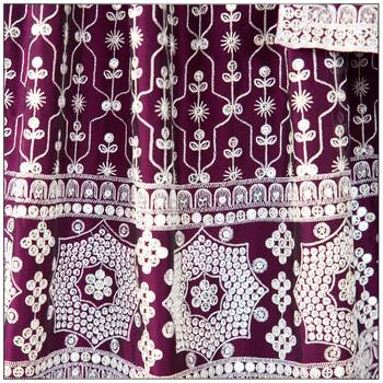 DARK MAGENTA SEQUENCE EMBROIDERY GEORGETTE LEHENGA WITH BLOUSE 5