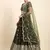 GREEN SEQUins work GEORGETTE ALLOVER LEHENGA CHOLI WITH BLOUSE