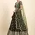 GREEN SEQUins work GEORGETTE ALLOVER LEHENGA CHOLI WITH BLOUSE