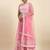 PINK CORDING and SEQUin work CHINON SILK LEHENGA CHOLI WITH BLOUSE