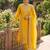 Yellow silk-blend palazzo suit