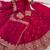 Rani-pink anarkali suit with embroidered sequins work