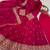 Rani-pink anarkali suit with embroidered sequins work