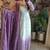 Ivory & dark lavender ombre anarkali gown