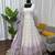 Ivory & dark lavender ombre anarkali gown