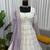 Ivory & dark lavender ombre anarkali gown