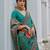 rama green solid pashimina silk saree with blouse