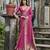 pink solid silk blend  saree with blouse