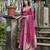 pink solid silk blend  saree with blouse