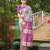 purple solid tussar silk saree with blouse