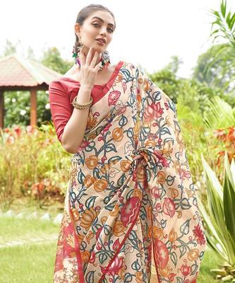 maroon solid tussar silk saree with blouse 3