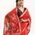 red solid blended cotton saree with blouse