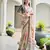grey solid satin saree with blouse